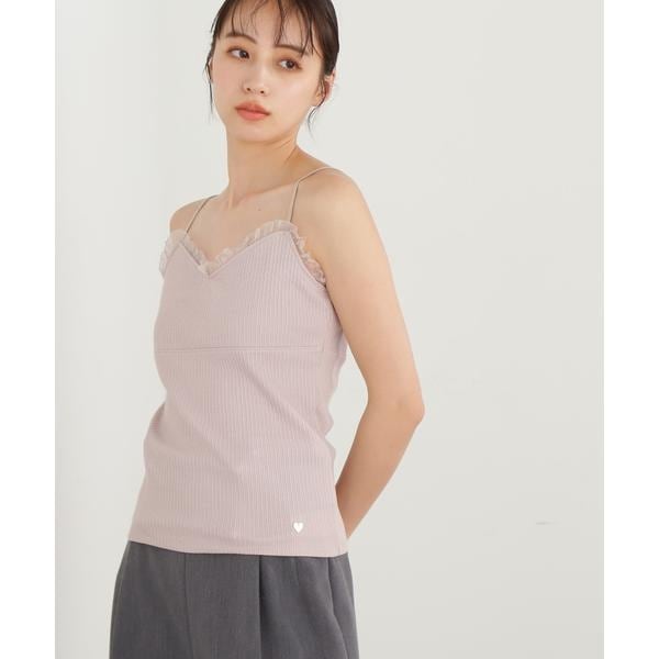 JILL by JILL STUART キャミソール オーガンジーフリルキャミソール | ジル バイ ジル スチュアート