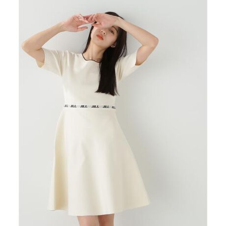 ◇ロゴジャガードフレアミニニットワンピース | ジル バイ ジル 
