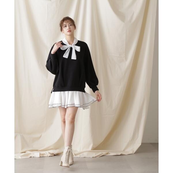 ジル バイ ジル スチュアート ボウタイ付き裾フレアワンピース FRサイズ 楽天市場】ボウタイ付き裾フレアワンピース JILL by JILL STUART