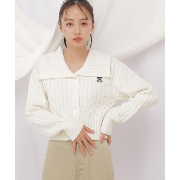 JILL by JILL STUART コットンブレンドケーブルニット JILL by JILL STUART（ジルバイジルスチュアート）の「◇コットン