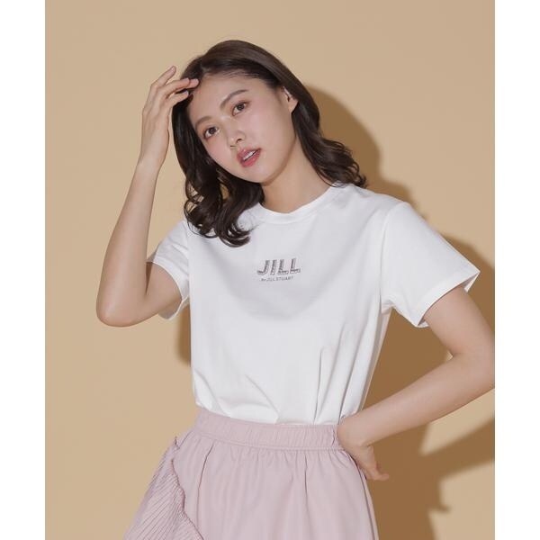 オーガニックコットンパール刺繍ロゴTシャツ | ジル バイ ジル