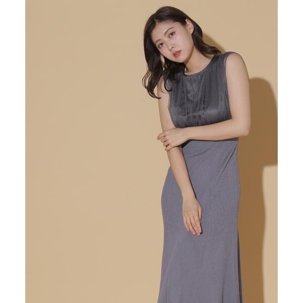 えりページ ジル バイ ジルスチュアート] カジュアルドレスチュールドッキング