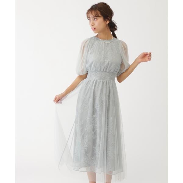 JILLbyJILLSTUARTチュール×レースレイヤードドレス チュール×レースレイヤードドレス | ジル バイ ジル
