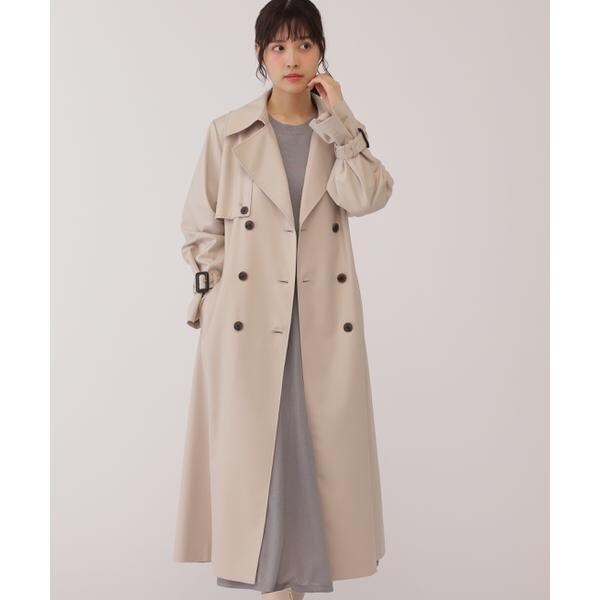 ノーブル　トレンチコート　ジレ　ベージュ　ロング トレンチコート レディース ショート 3way セパレート ロング