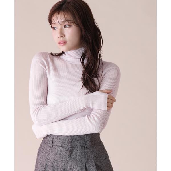 JILL by JILL STUART ウールシルクブレンドタートルニット JILL by STUART ニット セーター ジルバイベーシック ウール