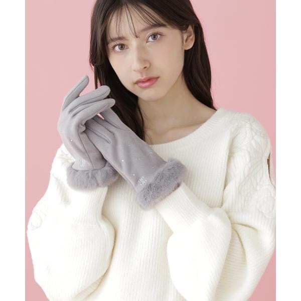 JILLSTUART ファーグローブ リンクJフェイクスエードファーグローブ | ジル バイ ジル