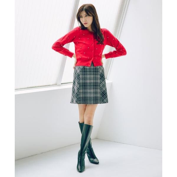 オリジナルミックスツィードチェック ミニスカート | ジル バイ