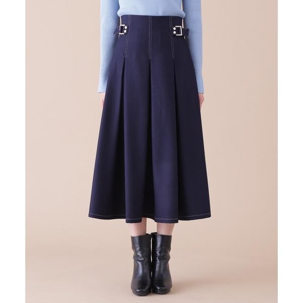 スカート jill サイドベルトタックフレアースカート | ジル バイ ジル スチュアート