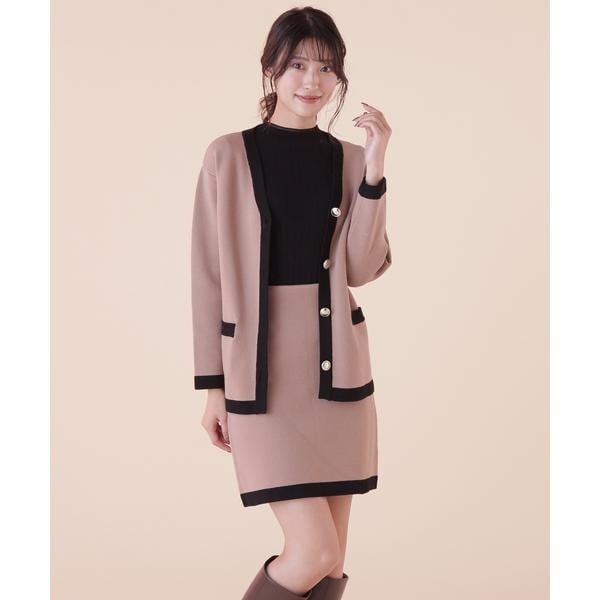 LILY BROWN×MARY QUANT】ロゴジャガードニットキャミワンピース