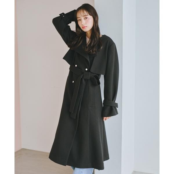 ノーカラードレストレンチコート | ジル バイ ジル スチュアート(JILL