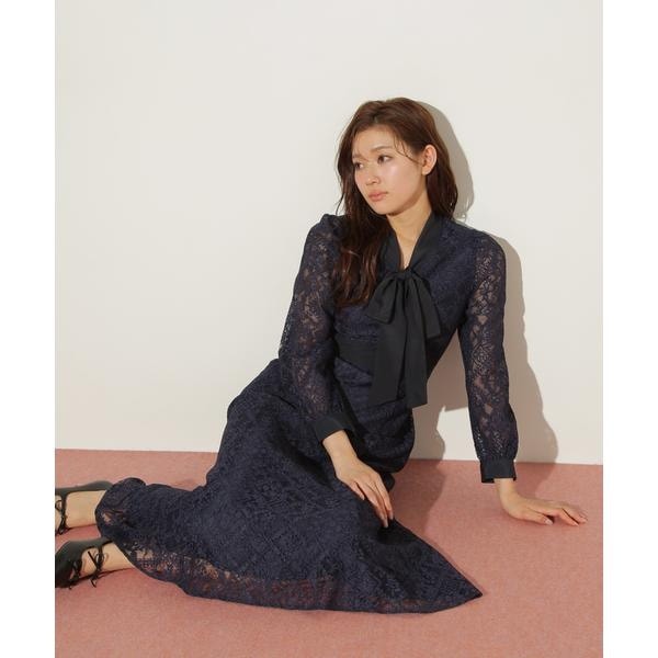 ジル バイ ジル スチュアート（JILL by JILL STUART）/ボウタイレースワンピース ボウタイレースワンピース | ジル バイ ジル スチュアート(JILL by