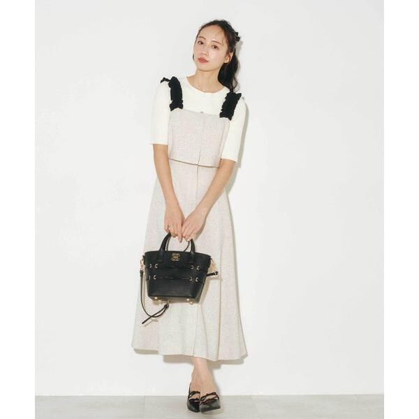新品未使用 JILLSTUART フリルショルダージャンスカ グレー 新品未使用 JILLSTUART フリルショルダージャンスカ グレー