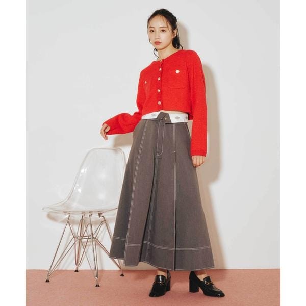 ペイントフウアートプリントタックフレアスカート JILL by JILL STUART（ジルバイジルスチュアート）の