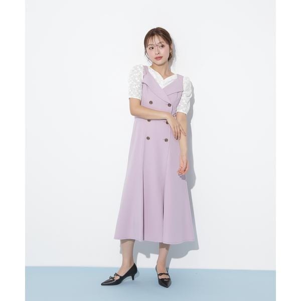 専用ＪＩＬＬ ｂｙ ＪＩＬＬＳＴＵＡＲＴ カットワークフラワーサス付ジャンスカ カットワークフラワージャンスカ | ジル バイ ジル スチュアート