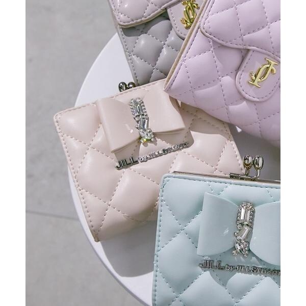 JILL by JILL STUART RIBBONキルトウォレット ブラック JILL by STUART 財布 RIBBONキルトウォレット（長財布