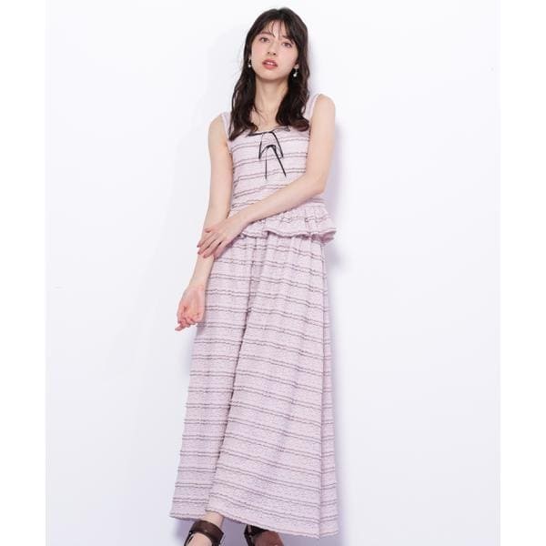 バイカラーストレッチレースセットアップ