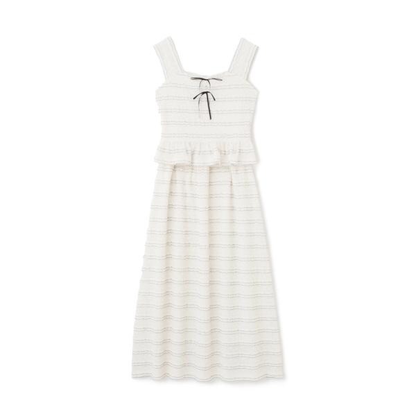 バイカラーストレッチレースセットアップ