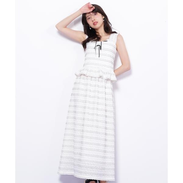 バイカラーストレッチレースセットアップ