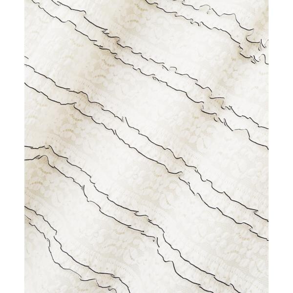 バイカラーストレッチレースセットアップ