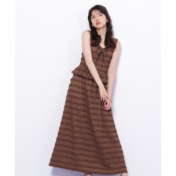 バイカラーストレッチレースセットアップ