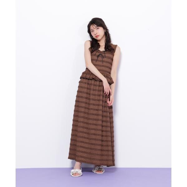 バイカラーストレッチレースセットアップ