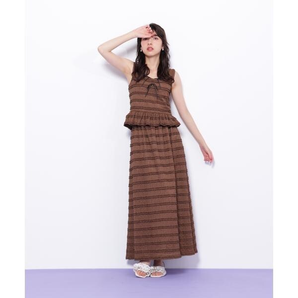 バイカラーストレッチレースセットアップ