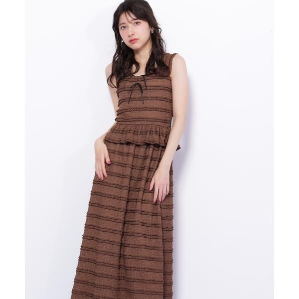 バイカラーストレッチレースセットアップ