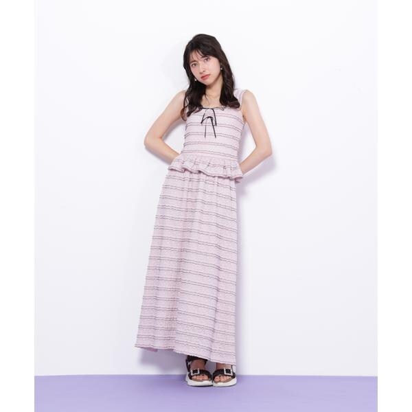 バイカラーストレッチレースセットアップ