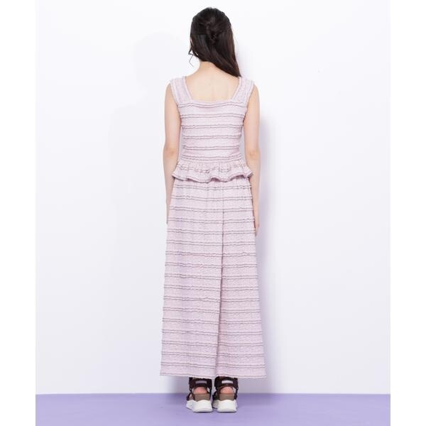 バイカラーストレッチレースセットアップ