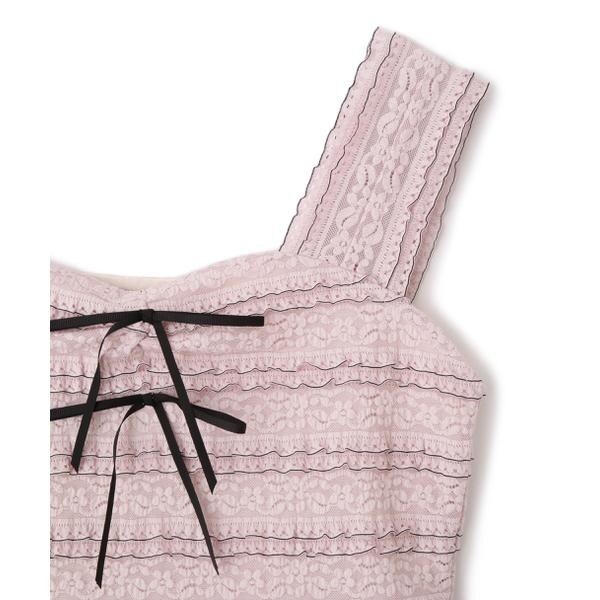 バイカラーストレッチレースセットアップ