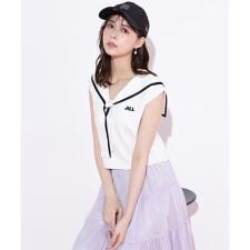 ビッグカラー配色ニット