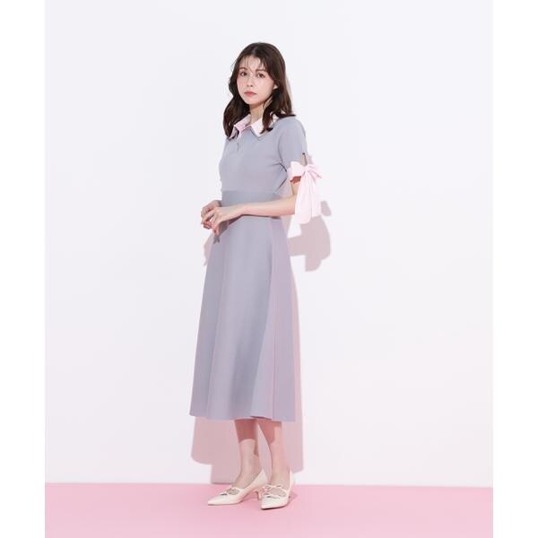 ジルバイジルスチュアート　ダブルカラーニットワンピース ダブルカラーニットワンピース | JILL by JILL STUART（ジル