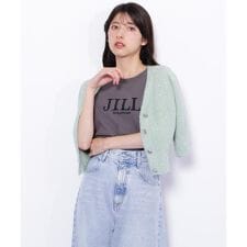 ラメフェザー半袖カーディガン