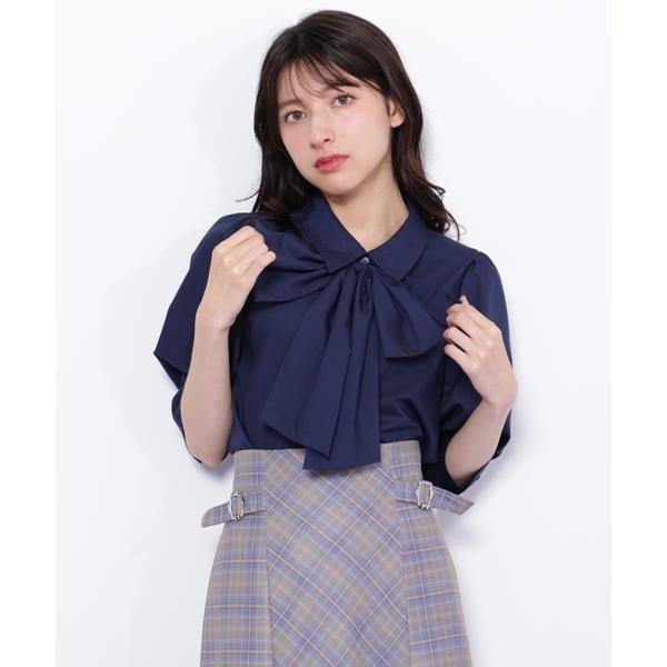 IENA - まゆまゆ❄️超美品22AWストライプボウタイブラウス IENA（イエナ）の「ストライプボウタイブラウス◇（シャツ
