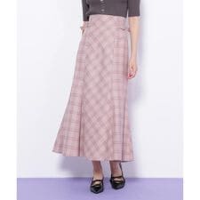 チェックマーメイドスカート