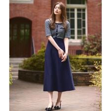 ミックスツイード切替ニットワンピース