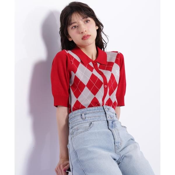 BEARシリーズ＞アーガイルカーディガン | ジル バイ ジル