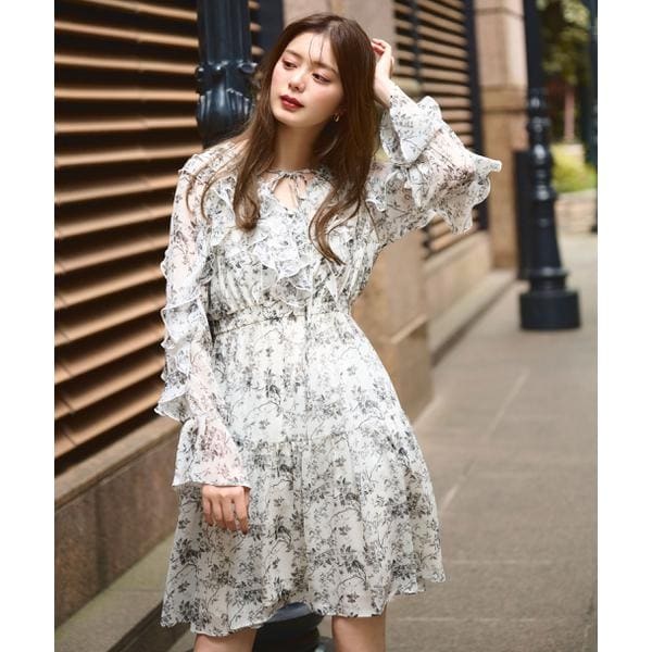 JILL by JILLSTUART ワンピース 膝丈　ボルドー　結婚式 二次会 ジル バイ ジル スチュアート(JILL by JILL STUART) レディース