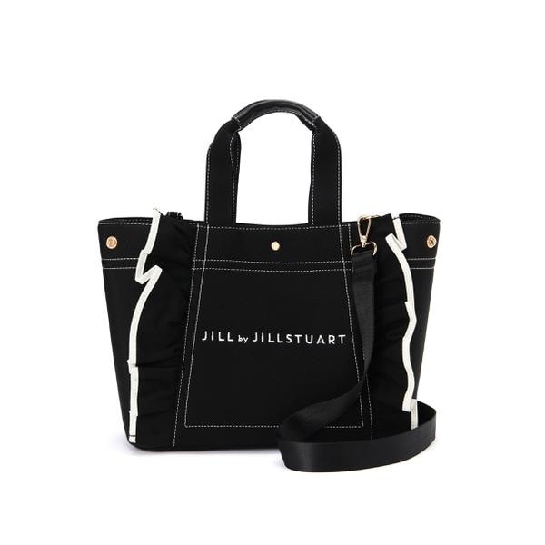 【美品】ジルバイジルスチュアート フリルトート(小) ブラック フリルトート小 | JILL by JILL STUART（ジル バイ ジル