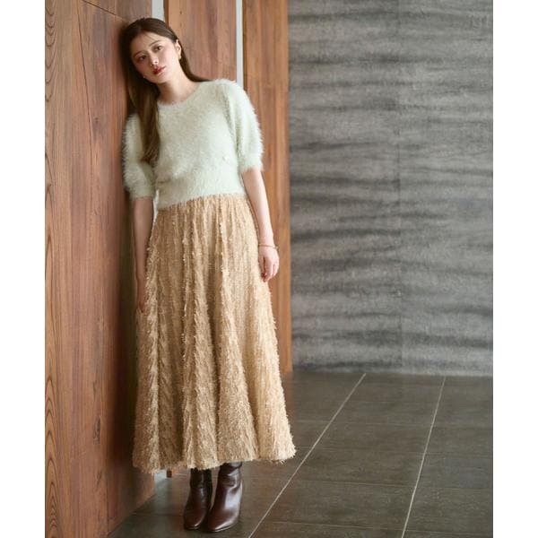 【新品・未使用】YECCA VECCA スパンコール×チュールスカート イェッカ スパンコール×チュールスカート（スカート）｜YECCA VECCA