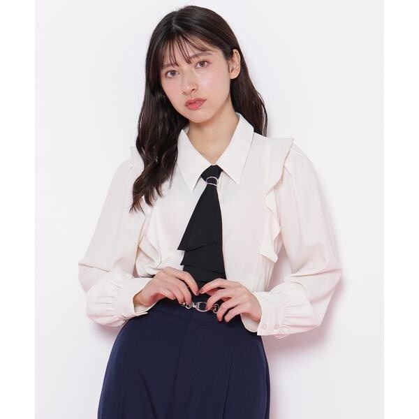 ジルバイ ブラウス 楽天市場】【SALE／46%OFF】シアーストライプボウタイブラウス