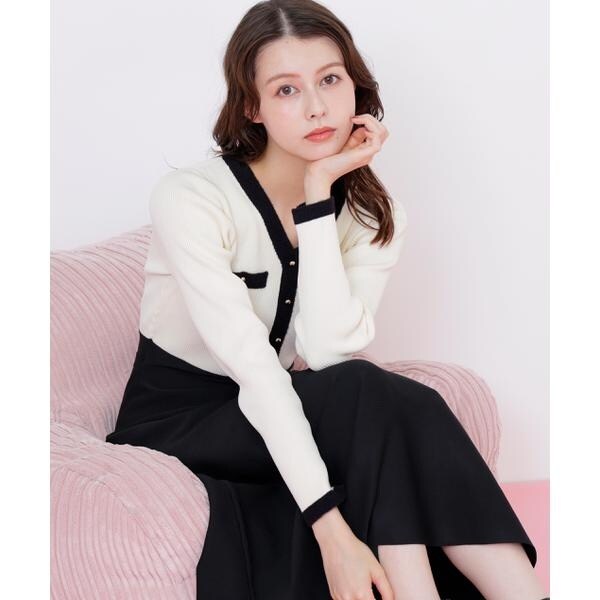 モールヤーントリミングニットワンピース | ジル バイ ジル