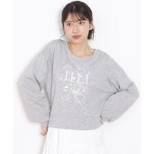 リボンブーケロゴ刺繍スウェット