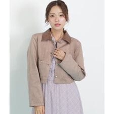 フェイクスエード短丈ブルゾン