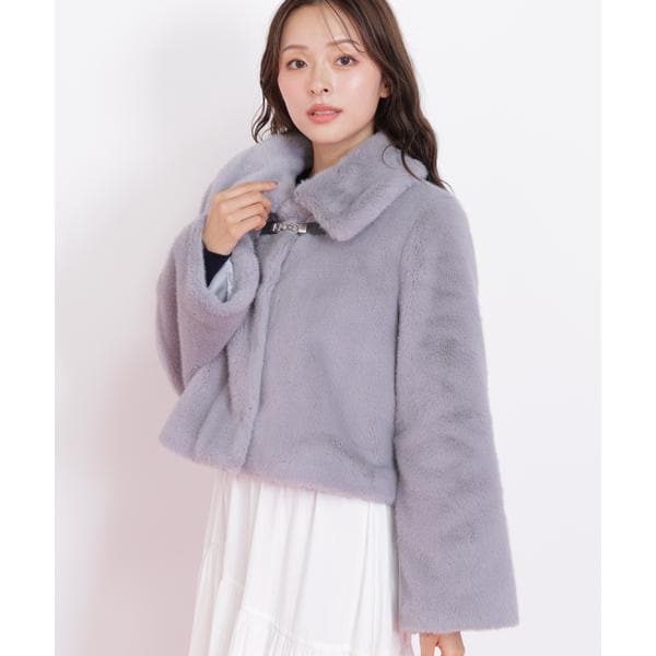 新品 JILLSTUART  ファーコート グレー S  ◇33 新品 JILLSTUART ファーコート グレー S ◇33 新品 JILLSTUART