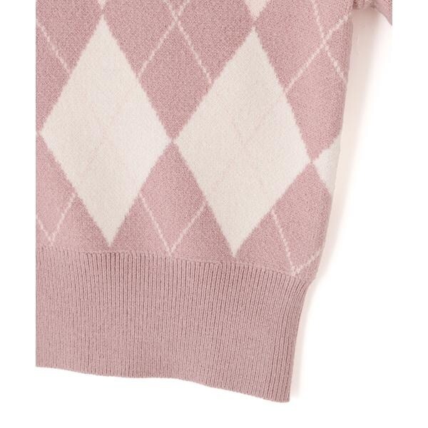 アーガイルカーディガン BEARシリーズ ピンク ジルバイジルスチュアート JILL by JILLSTUART JILL by BEARアーガイル