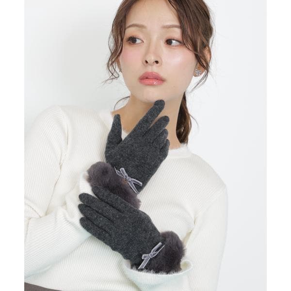 JILLSTUARTボタン付きグレーのロンググローブ JILLSTUARTボタン付きグレーのロンググローブ