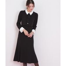 ジャケットレイヤードワンピース