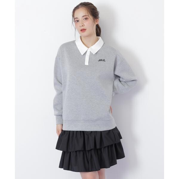ポロ衿スウェットフリルミニセットアップ | ジル バイ ジル