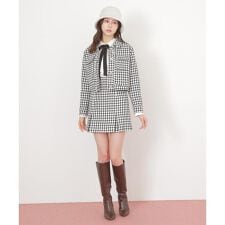 千鳥ツイードタイトミニスカート